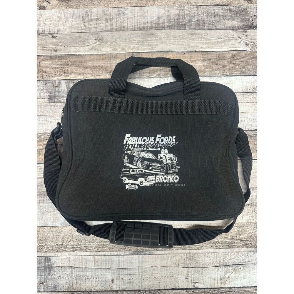 Vintage 2001 Fabulous Fords Forever Messenger Laptop Bag Ford Bronco Car Racing
